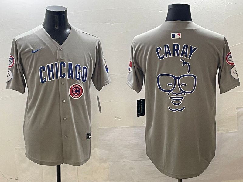Men Chicago Cubs Blank Grey Fashion Game 2025 Nike MLB Jersey style 3